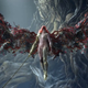 A screenshot from Klein Tsuboi's April 19 YouTube video depicting Malenia, Blade of Miquella in Elden Ring entering her second phase, floating in the air with beautifully butterfly-filled wings stretched outward.